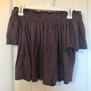 Purple off the shoulder top!